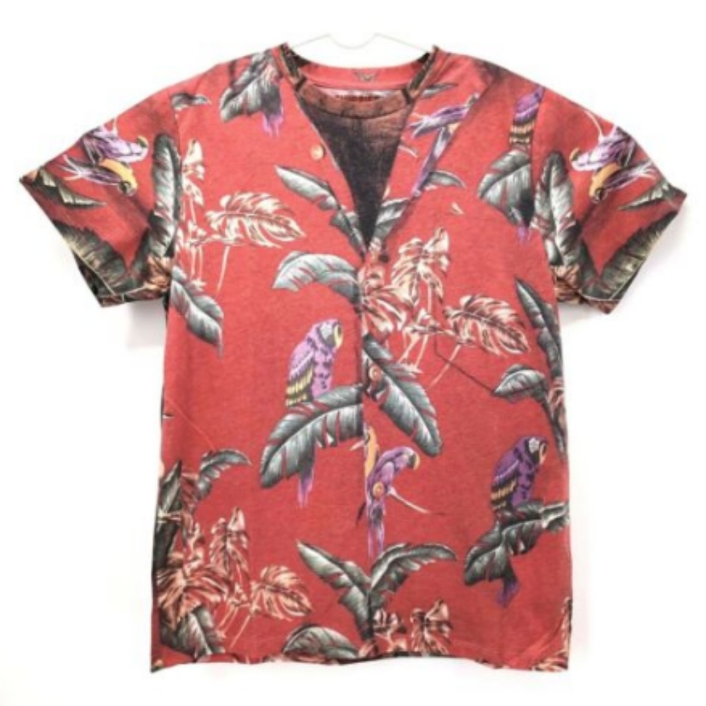Chubbies Palm Leaf Tropical Tee Shirt with Pocket